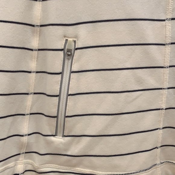 Striped Collared Lace 1/2 Zip Longsleeve - Picture 7 of 10